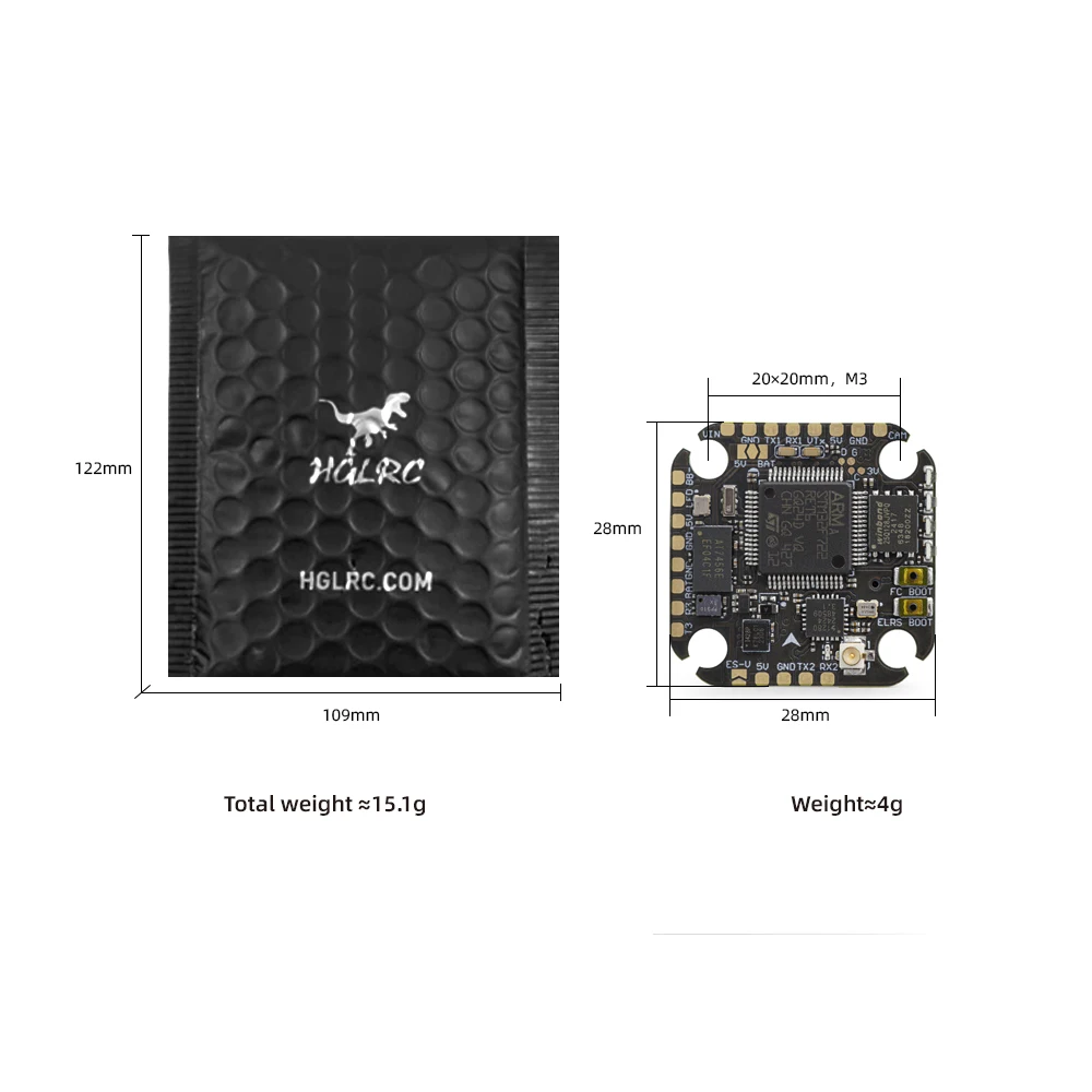 HGLRC SPECTER F722 Lite Flight Controller with ICM42688 Gyro & ELRS 2.4G Receiver Low Latency Anti-Interference for FPV Drone RC - Image 6