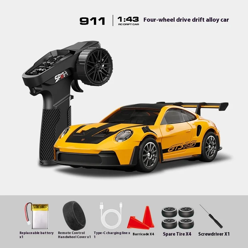1/43 RC Car RC Drift Car with ESP Gyroscope Full Proportional Control 4WD Metal Body 2 Sets Tires Realistic Drifting Kids Gift - Image 6