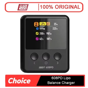ISDT 608PD DC 240W PD3.110A/140W USB-C 5A Smart Digital Charger RC Batteries Types for /LiFe/LiPo, LiHv 1-6S/Pb 1-12S/NiMH 1-16S