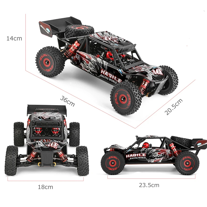 WLtoys RC Car 1:12 124016 4WD 75KM/H High-Speed Brushless Motor Off-Road 2.4G Drift Climbing 1/12 RC Racing Cars Child Toy Gifts - Image 5