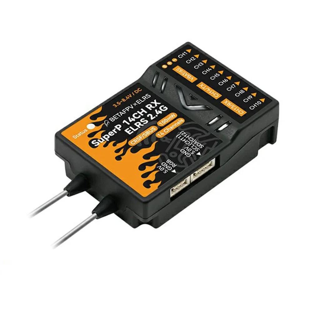 BETAFPV SuperP 2.4Ghz ELRS PWM Diversity Receiver with Dual Antenna Dual Reception For RC Airplane Cars Boats Drones - Image 3