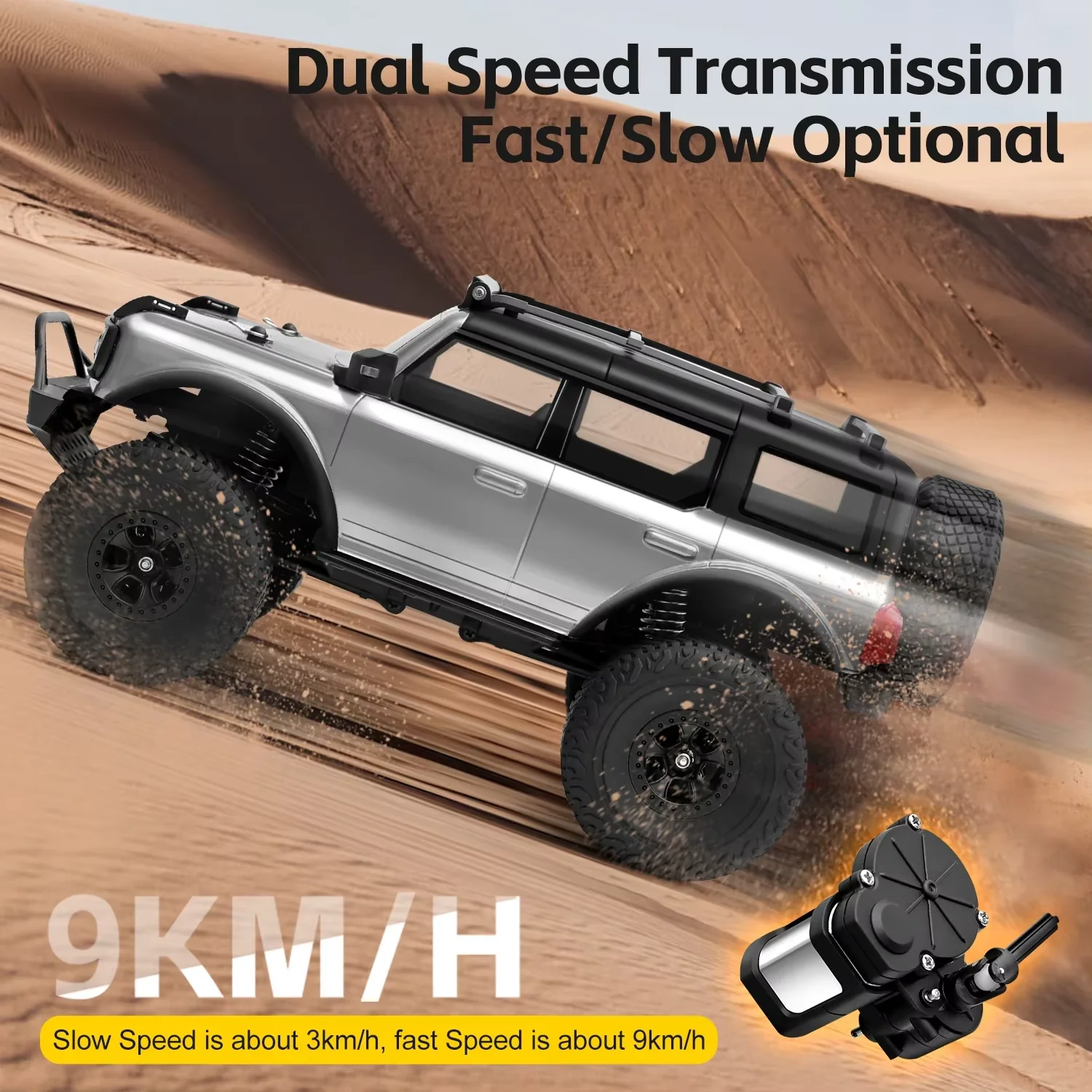 WLtoys 184023 1:18 RC Car With LED Light 2.4G 4WD Remote Control Car RTR Professional Off-road Climbing Vehicle Toy For Kid Gift - Image 2