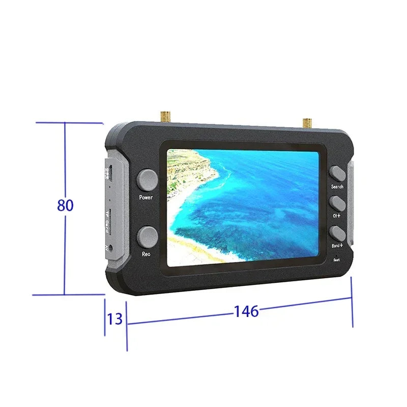 5.8G FPV Monitor With DVR 40CH 4.3 Inch LCD Display 16:9 NTSC/PAL Auto Search Video Record For RC FPV Drone Quadcopter - Image 4