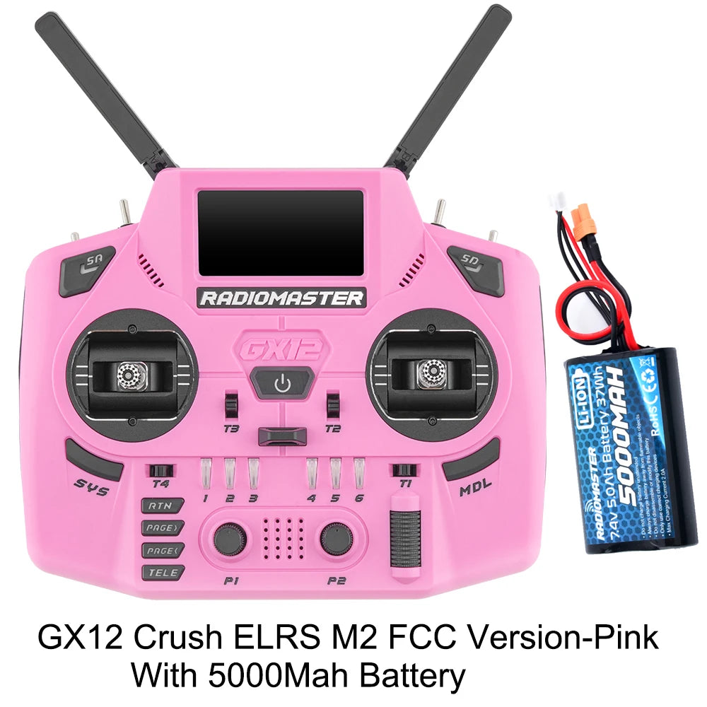 Radiomaster GX12 Crush 1000HZ 3D Digital CNC Hall Gimbal Dual Band Antenna emini XROSSBAND EXpressLRS Radio Controller - Image 17