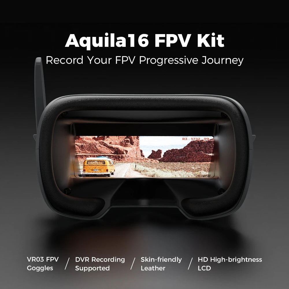BETAFPV Aquila16 FPV Kit ELRS 2.4G LiteRadio 2 SE VR03 FPV Goggles Aquila 16 25-350mW VTX 1102 18000KV Brushless Motor - Image 5