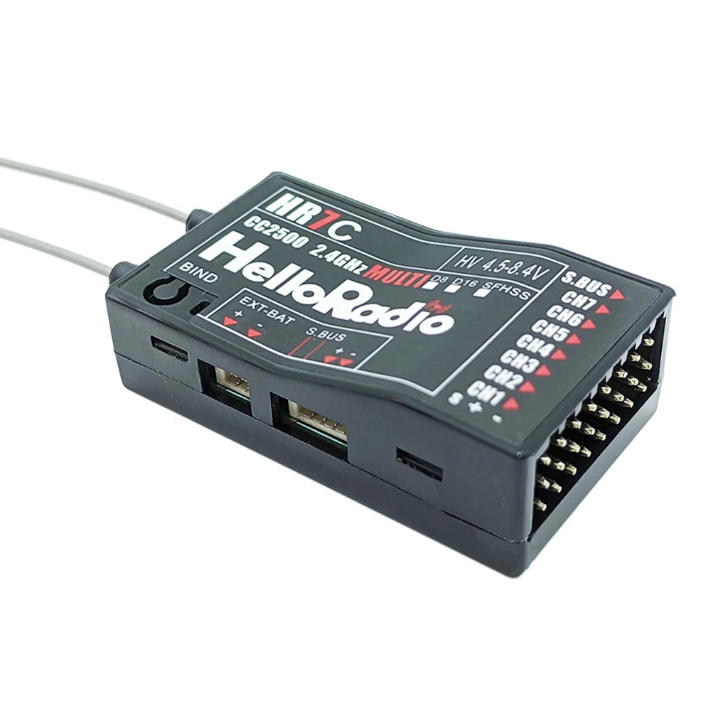 HelloRadio HR7C PWM 8CH Receiver CC2500 Chip Compatible D8 D16 SFHSS Fixed Wing Aircraft Model Remote Control Drone Airplane - Image 4