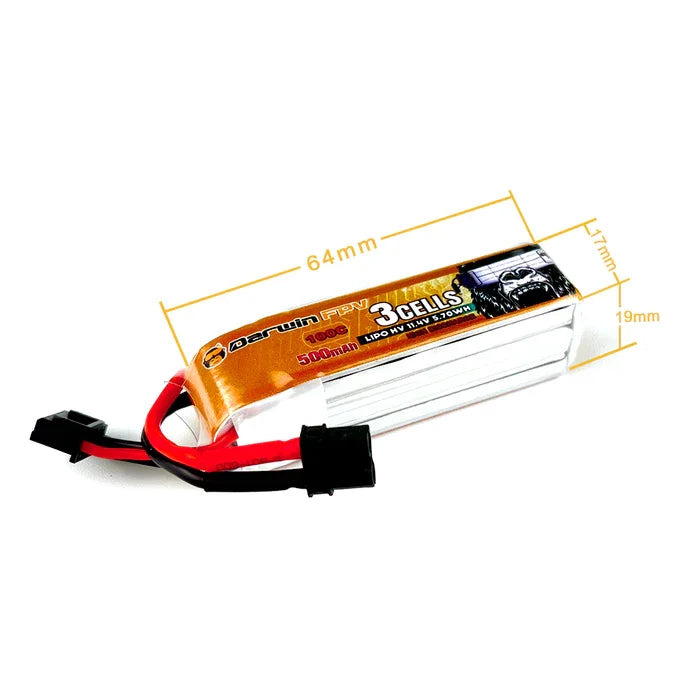 DarwinFPV 3S 500mAh 11.1V 100C Battery for CineApe20 - Image 2