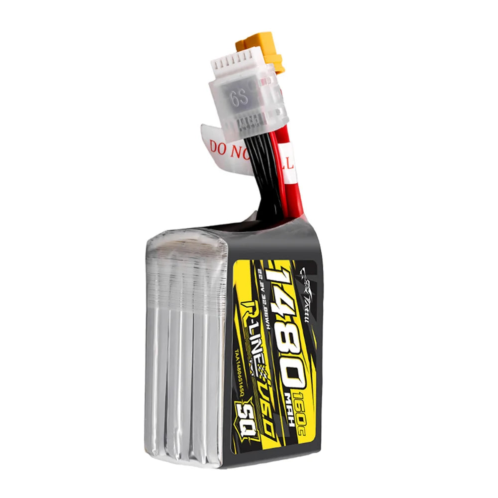 Tattu R-Line 6.0 1480mAh/1600mAh 6S 160C 22.2V Lipo Battery For RC Helicopter Quadcopter FPV Racing Drone with XT60 Plug - Image 4