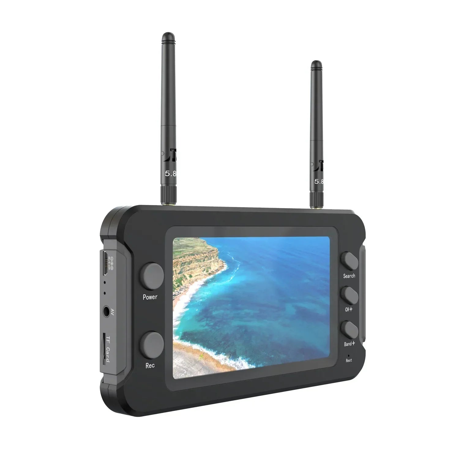 5.8G FPV Monitor With DVR 40CH 4.3 Inch LCD Display 16:9 NTSC/PAL Auto Search Video Record For RC FPV Drone Quadcopter - Image 3