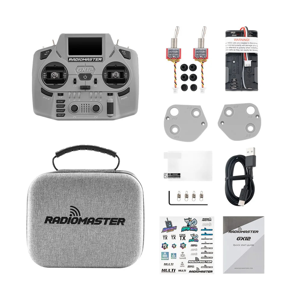 Radiomaster GX12 Crush 1000HZ 3D Digital CNC Hall Gimbal Dual Band Antenna emini XROSSBAND EXpressLRS Radio Controller - Image 6