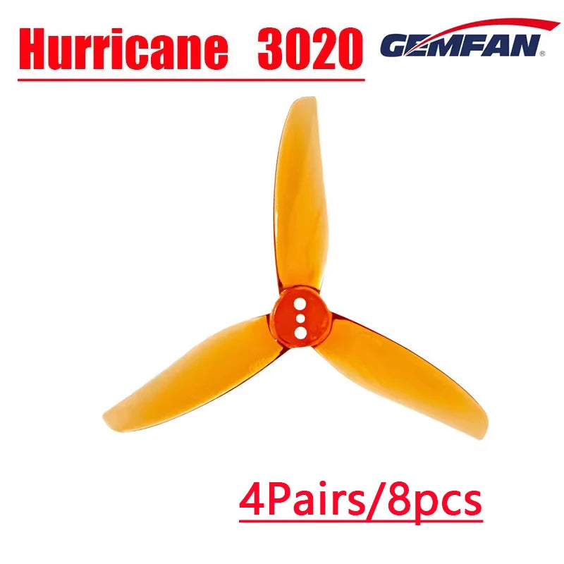 4Pairs Gemfan Hurricane 3020 3-Blade 3 Hole PC Propeller 1.5mm for RC FPV Racing Freestyle 3inch Toothpick Cinewhoop Ducted - Image 5