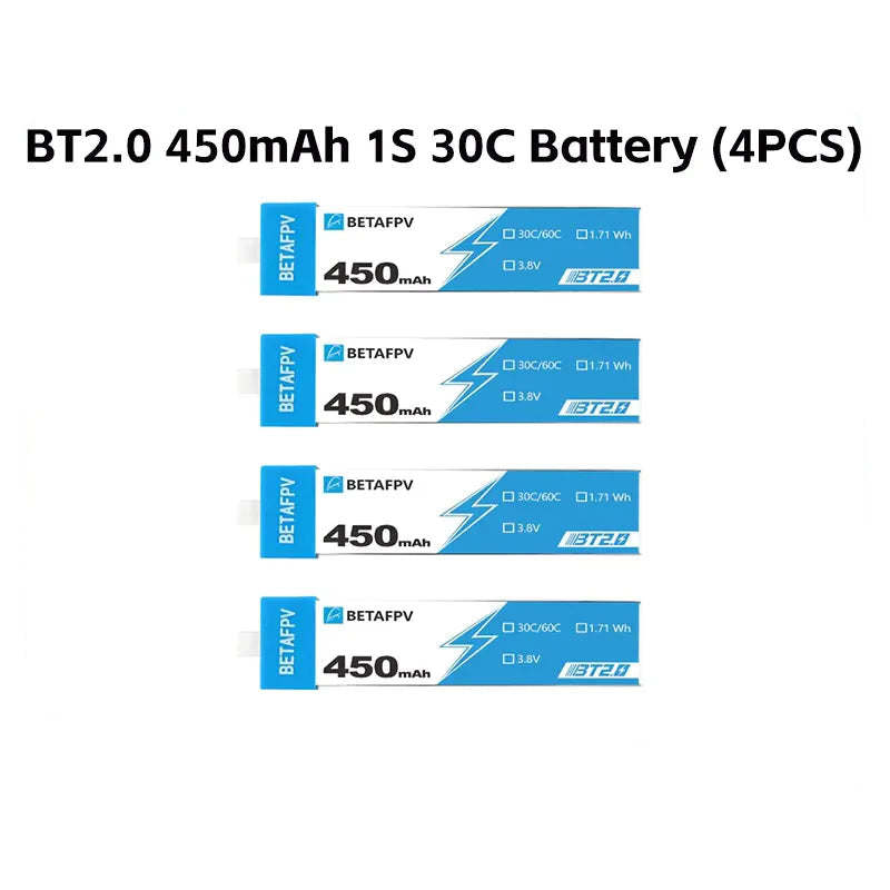 BETAFPV RC Battery BT2.0 450mAh 1S 30C BETAFPV FPV Kit Racing Drone Original FPV Lipo BT2.0 Connector Cetus X Pro