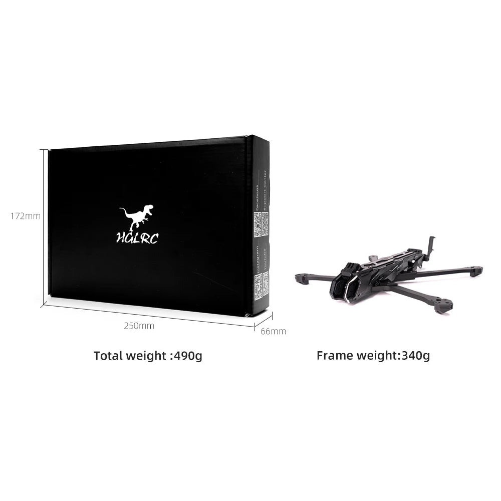 HGLRC Nblade Pro 7-inch FPV Frame Dual-use for Freestyle and Cinematic Expansion Points High Payload & Long Flight Time RC Parts - Image 6