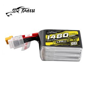 Tattu R-Line 6.0 1480mAh/1600mAh  6S 160C 22.2V Lipo Battery For RC Helicopter Quadcopter FPV Racing Drone with XT60 Plug