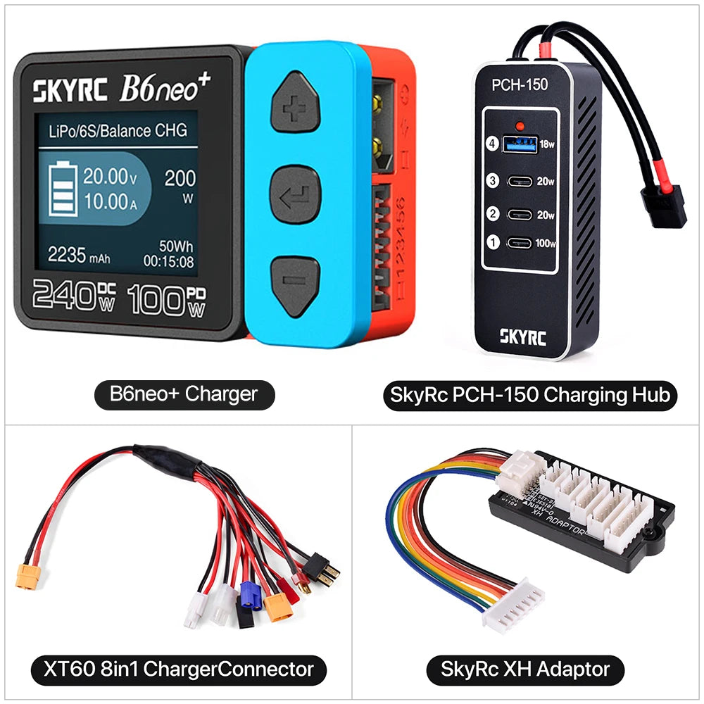 SkyRC NEW B6neo+ DC 240W PD 126W Smart Charger Battery Balance Charger SK-100211 B6 neo+ B6NEO Compact Charger Discharger - Image 9