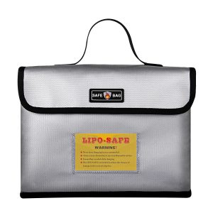 Fireproof/Waterproof Handbag Large Battery Storage Bag Safety Organizer Zipper Money Card Case Travel File Bags
