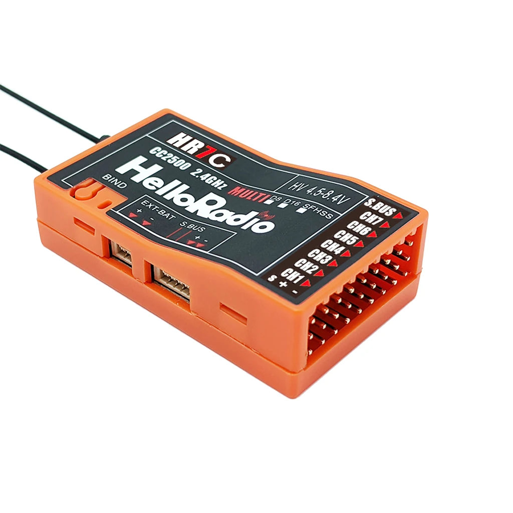 HelloRadio HR7C PWM 8CH Receiver CC2500 Chip Compatible D8 D16 SFHSS Fixed Wing Aircraft Model Remote Control Drone Airplane - Image 3