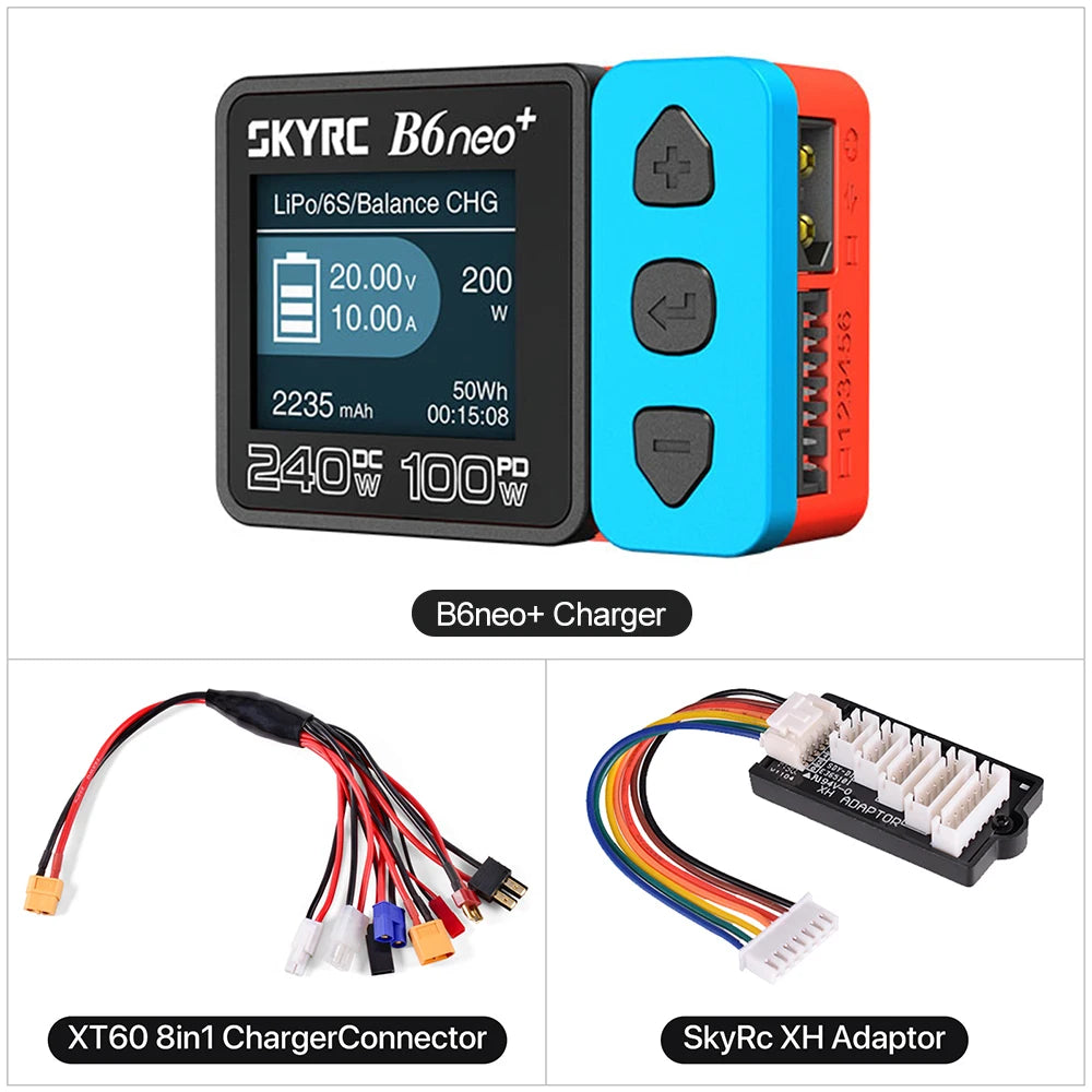 SkyRC NEW B6neo+ DC 240W PD 126W Smart Charger Battery Balance Charger SK-100211 B6 neo+ B6NEO Compact Charger Discharger - Image 8