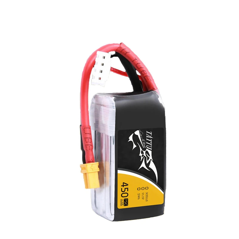 4Pcs TATTU 11.1V 450mAh 75C LiPo Battery For RC Helicopter Quadcopter FPV Racing Drone Parts With XT30 Plug 3S Battery - Image 2