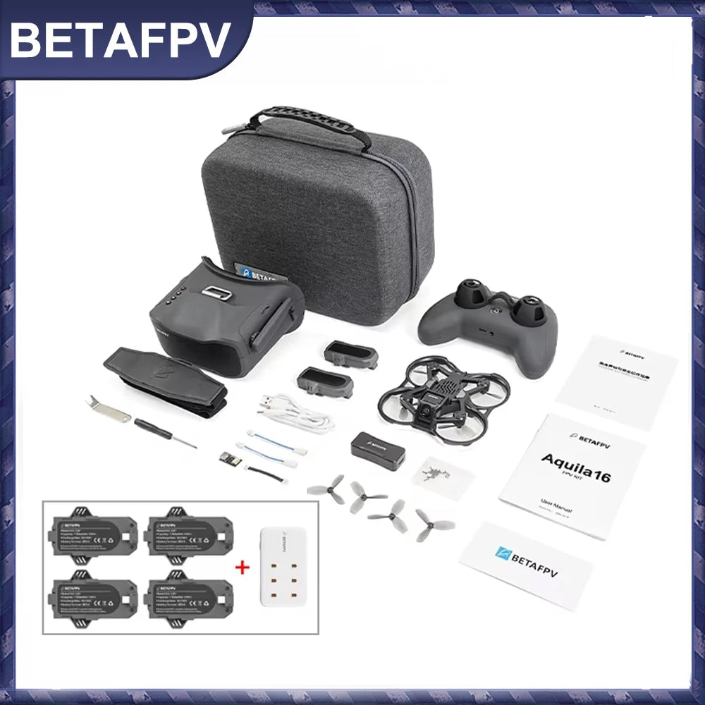 BETAFPV Aquila16 FPV Kit ELRS 2.4G LiteRadio 2 SE VR03 FPV Goggles Aquila 16 25-350mW VTX 1102 18000KV Brushless Motor - Image 7