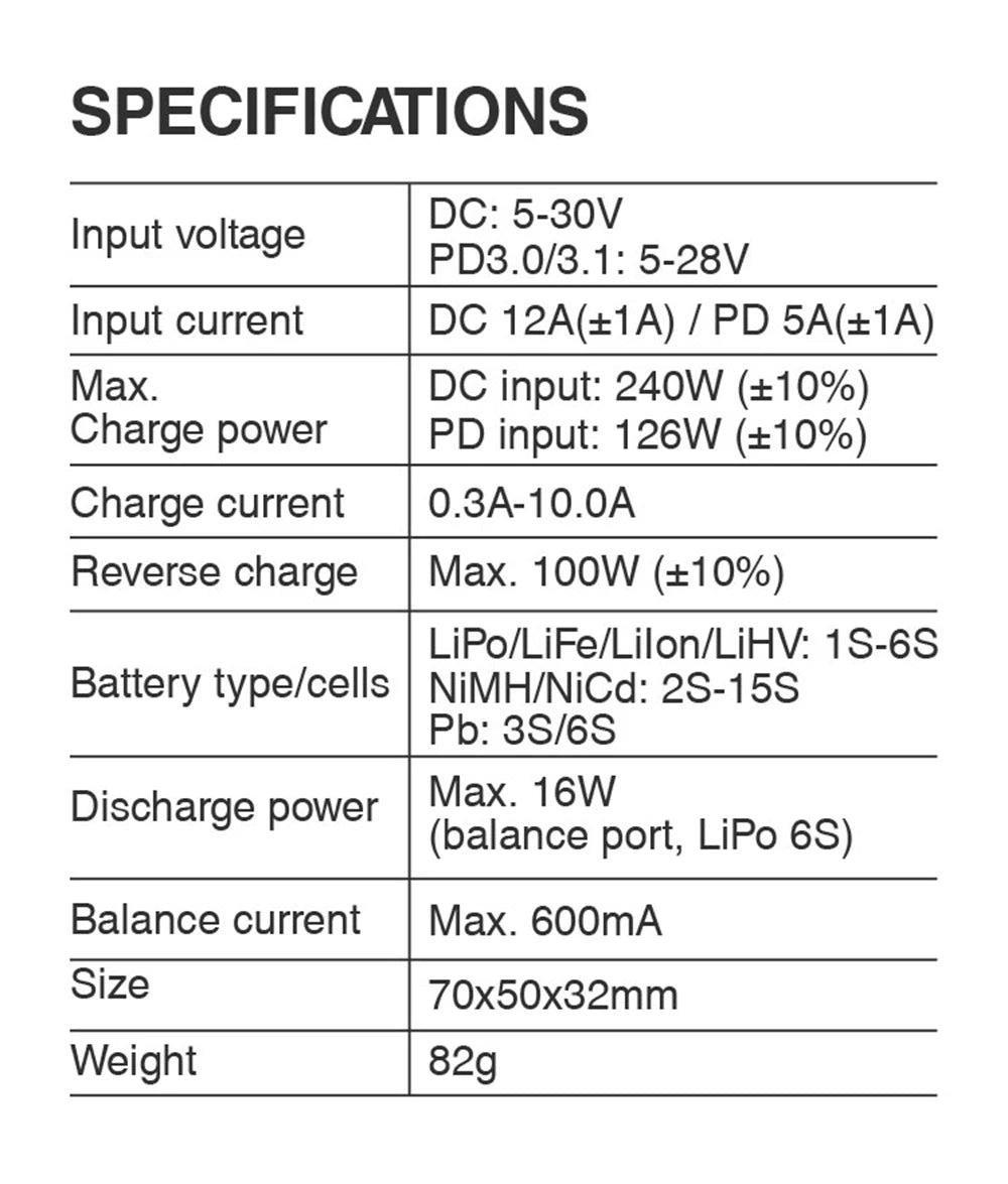 SkyRC NEW B6neo+ DC 240W PD 126W Smart Charger Battery Balance Charger SK-100211 B6 neo+ B6NEO Compact Charger Discharger - Image 4