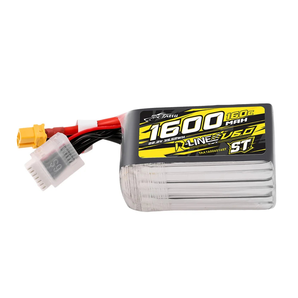 Tattu R-Line 6.0 1480mAh/1600mAh 6S 160C 22.2V Lipo Battery For RC Helicopter Quadcopter FPV Racing Drone with XT60 Plug - Image 10