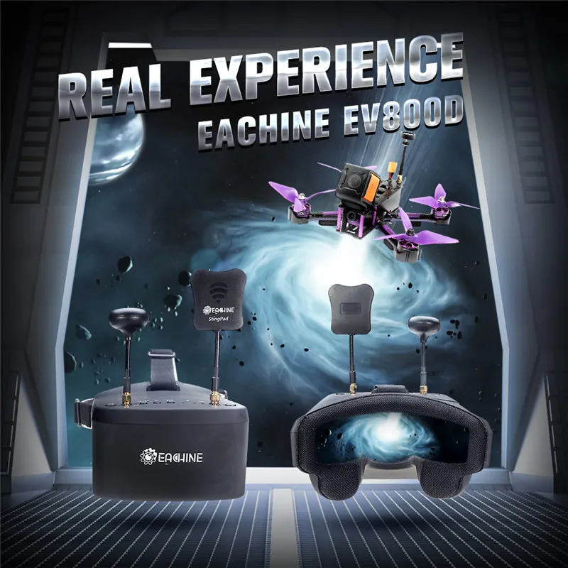 Eachine EV800D 5.8G 40CH 5 Inch 800*480 Video Headset HD DVR Diversity FPV Goggles With Battery For RC Model RC Drone Parts - Image 3